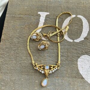 4/$100 VENDOME Elegant Gold and Opal Jewelry Set